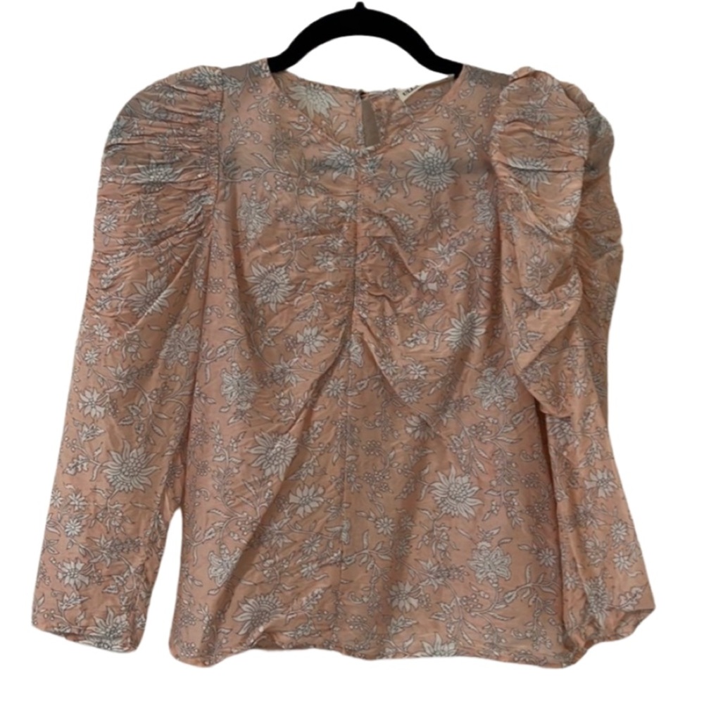 Ulla Johnson blouse light pink with white floral print
